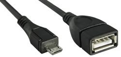 Adapter with cable Akyga AK-AD-09 micro USB B (m) / USB A (f) OTG 15cm
